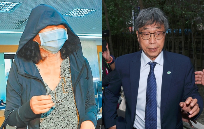 超思負責(zé)人秦語喬(左)的女兒「一人分飾三角」，打臉陳駿季(右)過去稱超思非一人公司。（合成圖／示意圖／資料照）